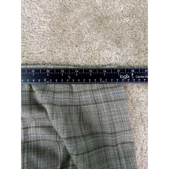 Talbots Trousers Wool Blend Plaid Lined Size 14 Stretch Straight Wide C216 - Picture 10 of 13